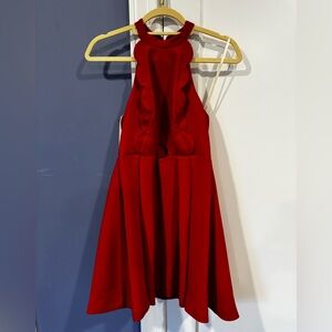 BCBG Red Backless Dress